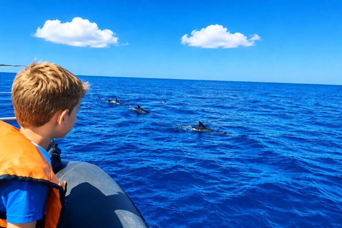 Wild dolphins off the Lagos coast